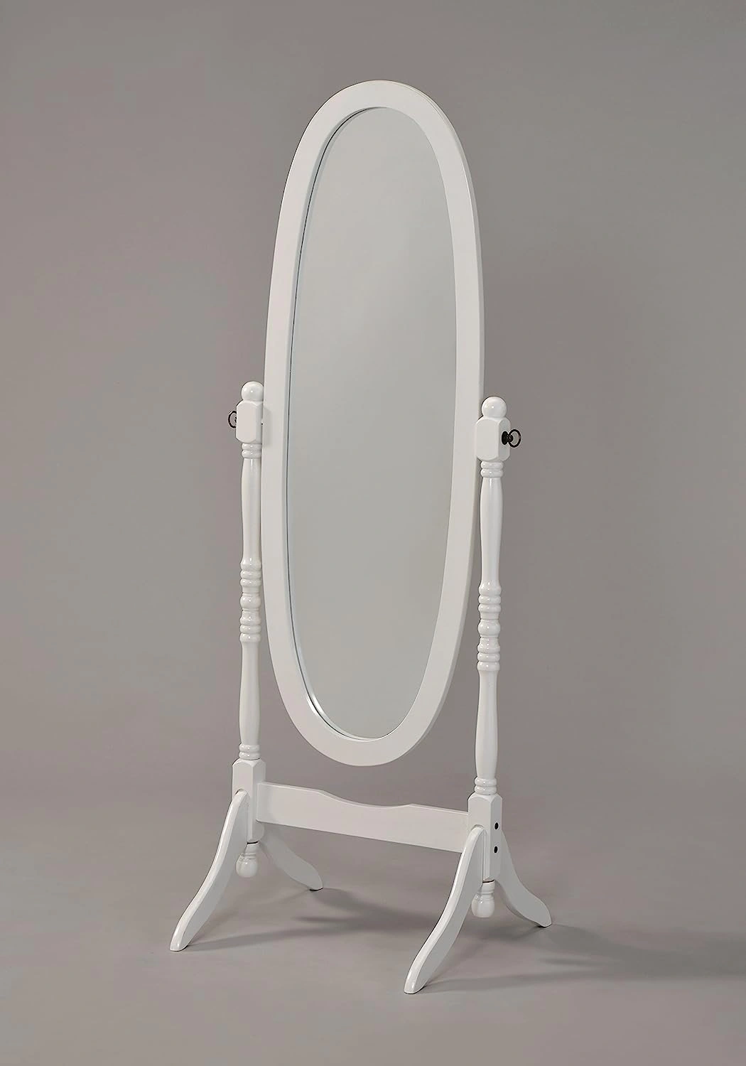 Espejo de pie blanco de madera: elegante, práctico y un toque de encanto para tu hogar.